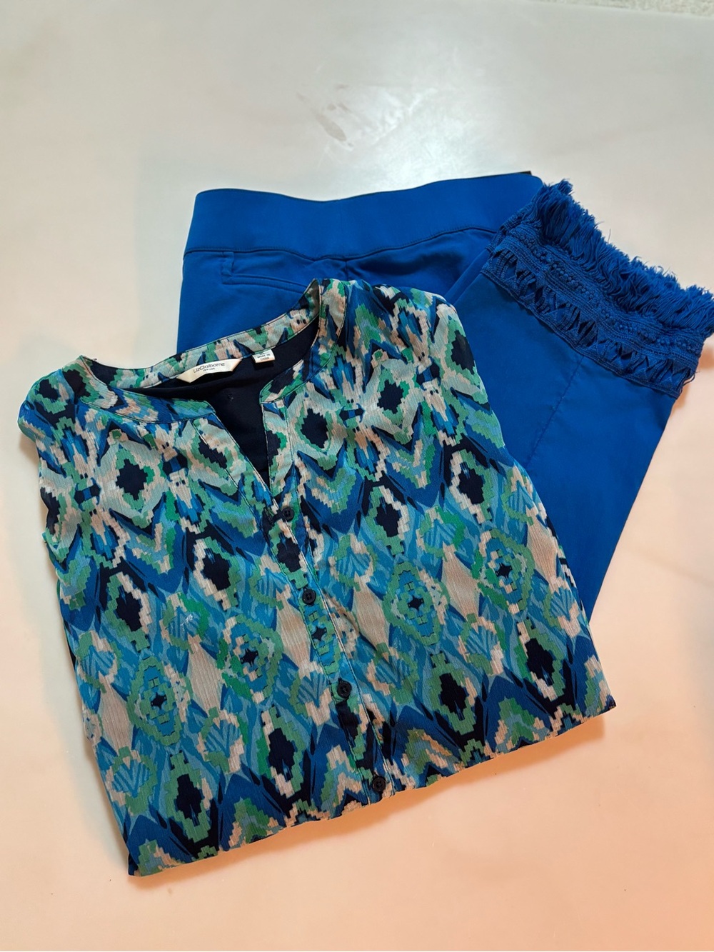 Liz Claiborne lined blouse & Zac & Rachel and Ankle Pants BUNDLE